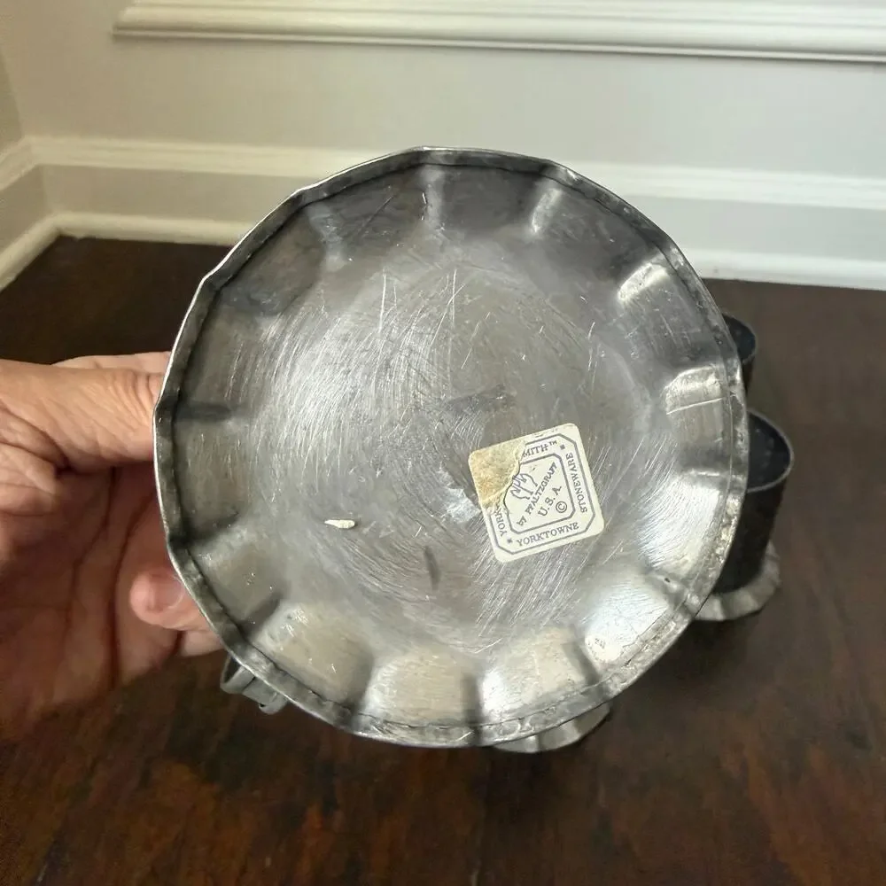 Vintage Pfaltzgraff Yorktowne Tinsmith Punched Tin Holders Set of 6